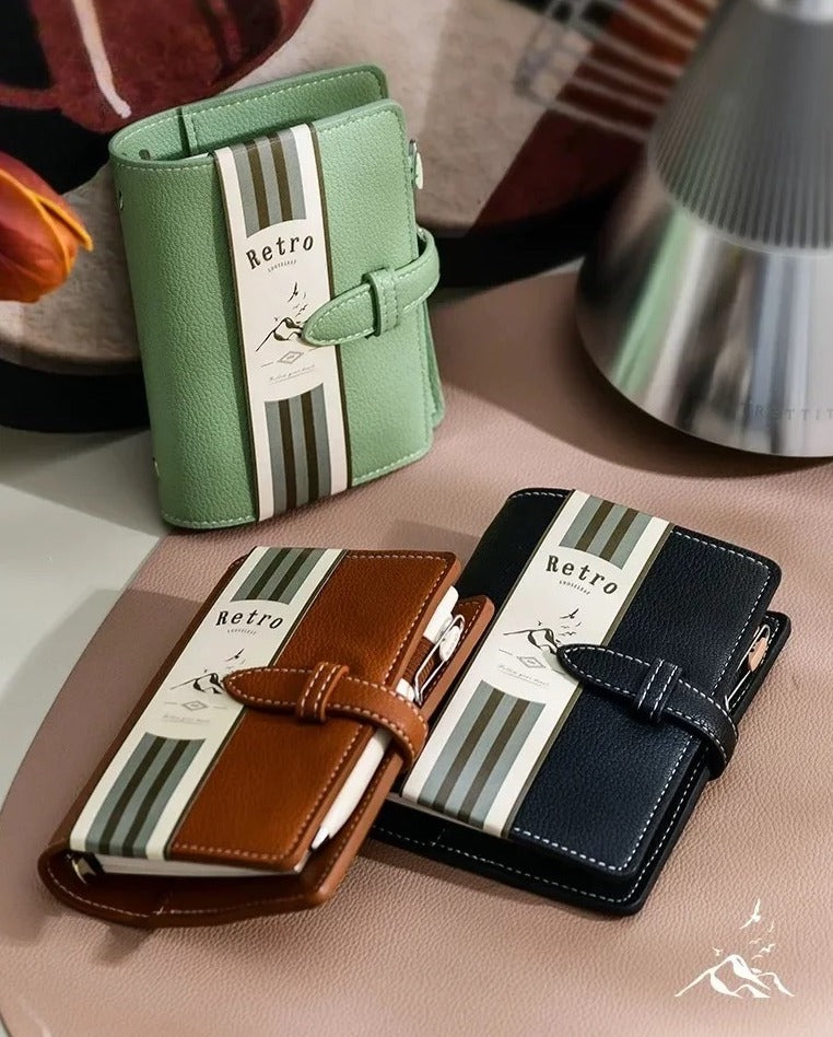 A7 PU Leather 6-Ring Planner & Cash Envelope Organiser