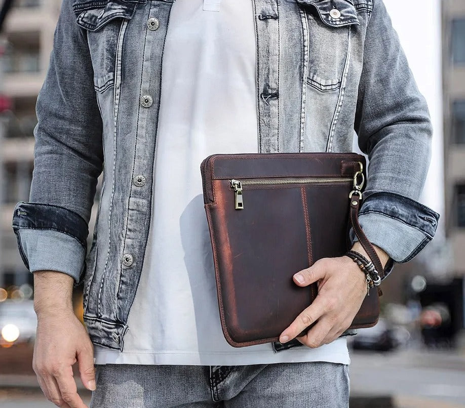 Chestnut Brown Cowhide Sleeve