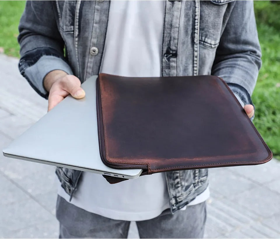 Chestnut Brown Cowhide Sleeve