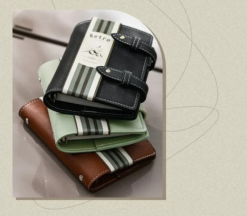 A7 PU Leather 6-Ring Planner & Cash Envelope Organiser