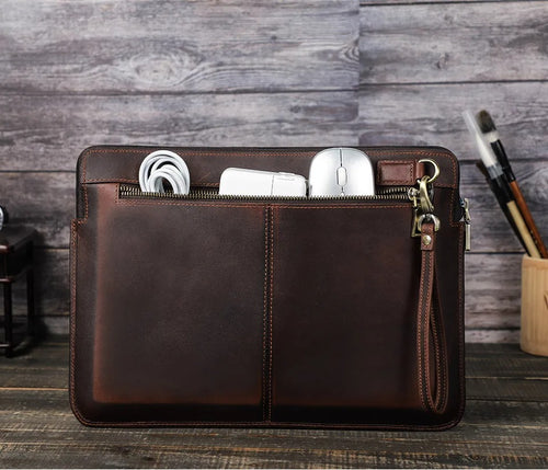 Chestnut Brown Cowhide Sleeve