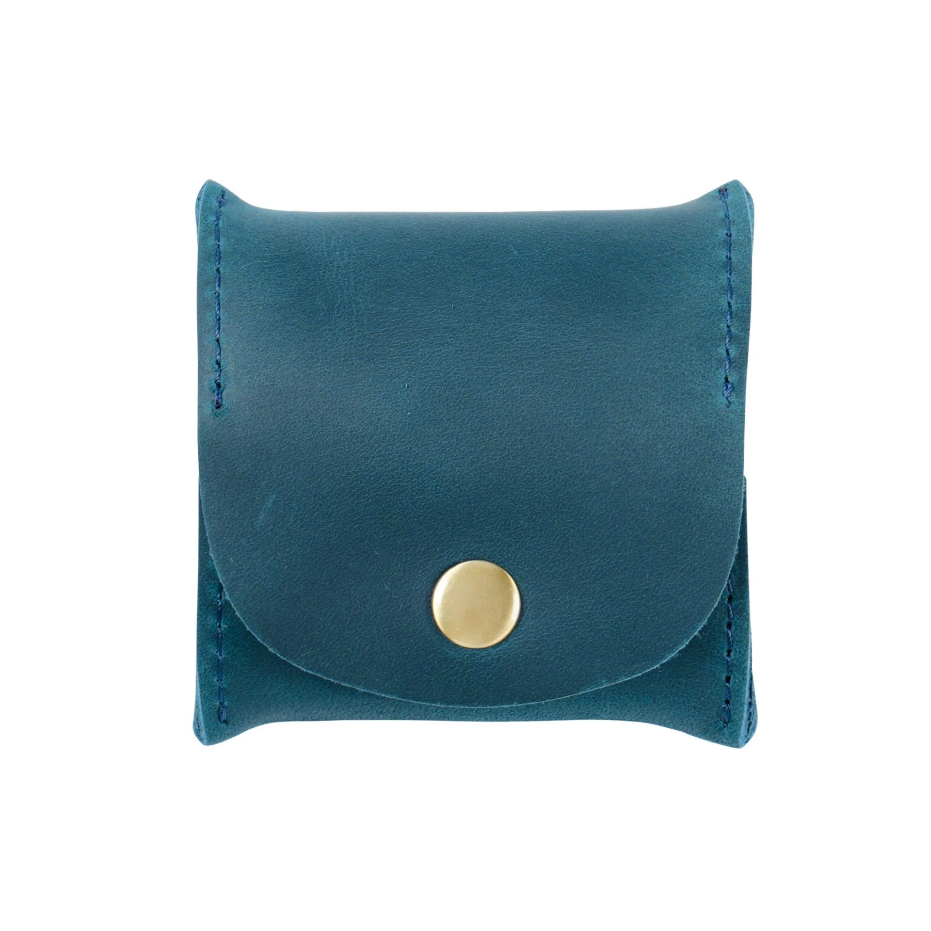 Vintage Leather Snap Wallet – Mini Coin Purse & Key Holder