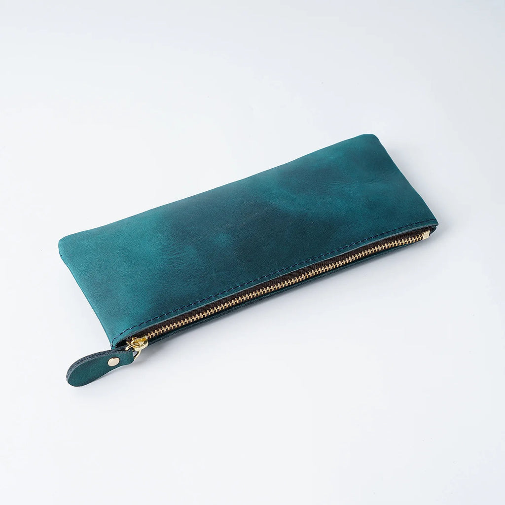 Genuine Leather Multi-Functional Zipper Pencil Case