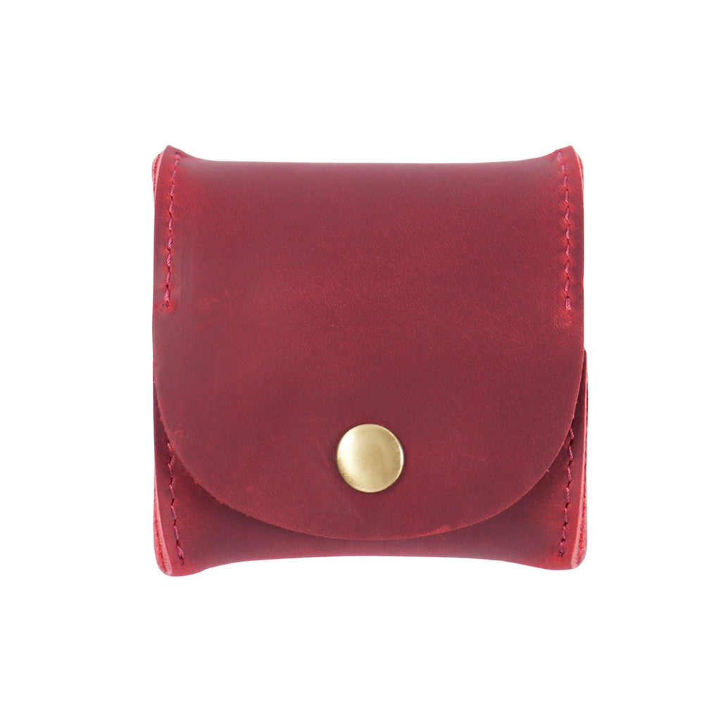 Vintage Leather Snap Wallet – Mini Coin Purse & Key Holder