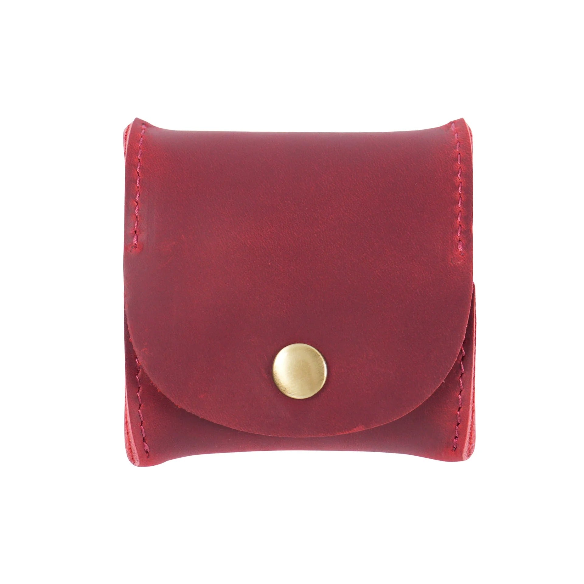 Vintage Leather Snap Wallet – Mini Coin Purse & Key Holder