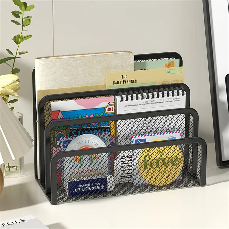 Three Layer Landscape Mesh Desk Organiser