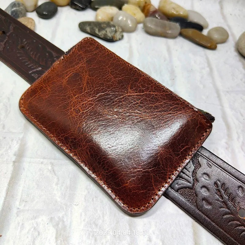Mini Leather Waist Belt Pack & Card Holder