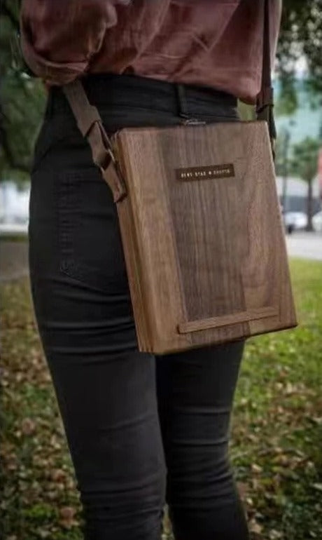 Vintage Multipurpose Wooden Storage Box with Strap