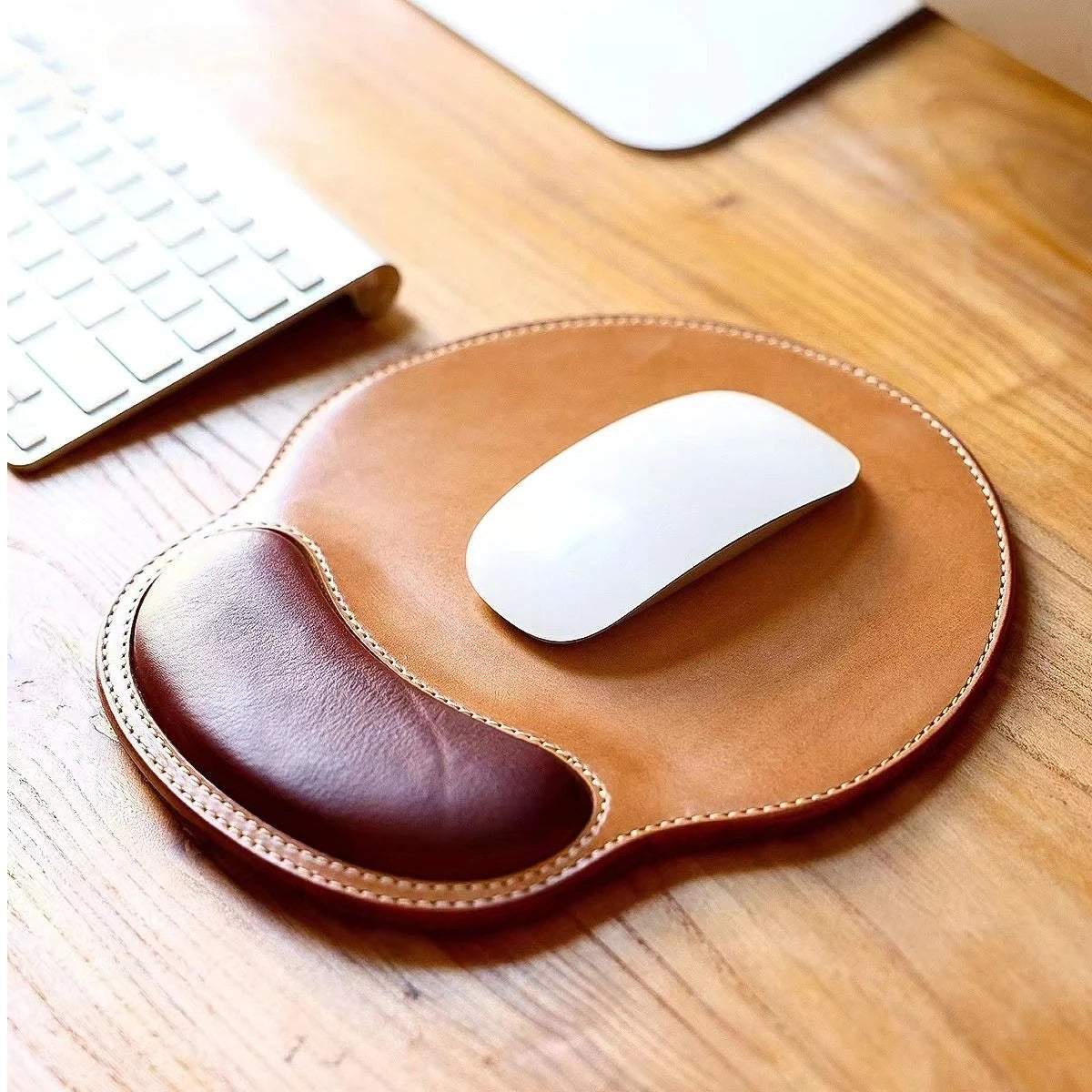 Retro PU Leather Mouse Pad