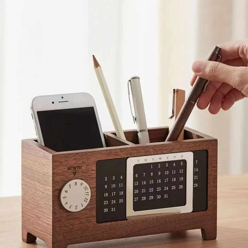 Wooden Multifunction Desktop Organiser