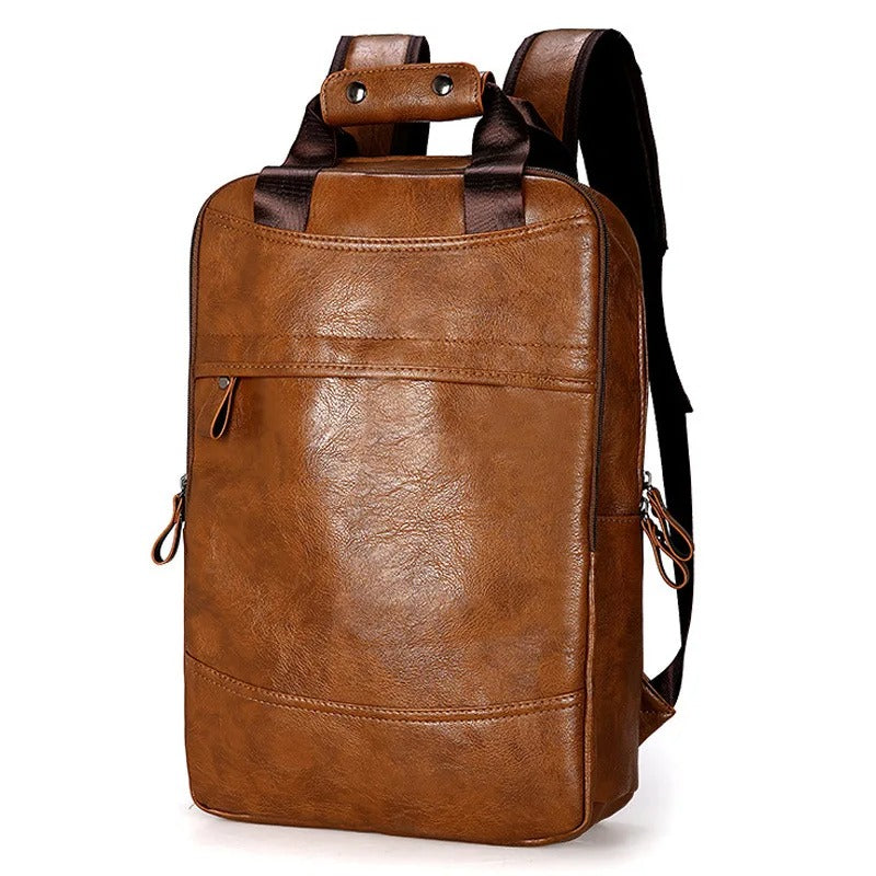Vintage Waterproof PU Leather Backpack