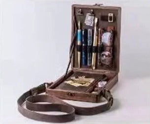 Vintage Multipurpose Wooden Storage Box with Strap