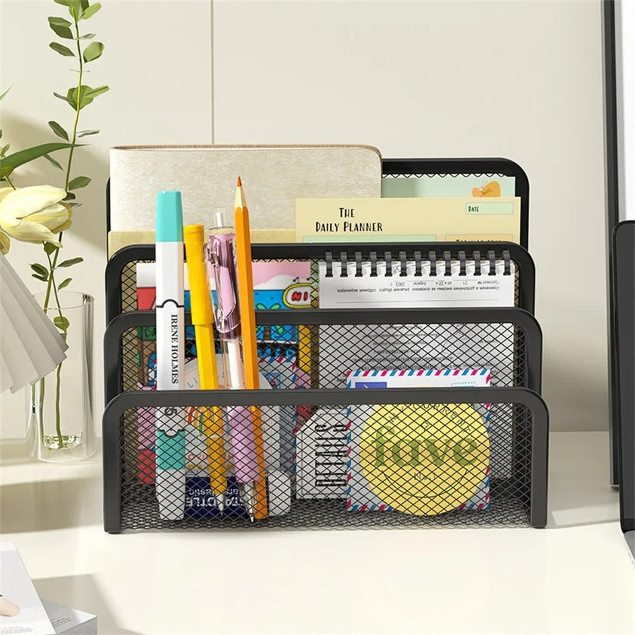 Three Layer Landscape Mesh Desk Organiser