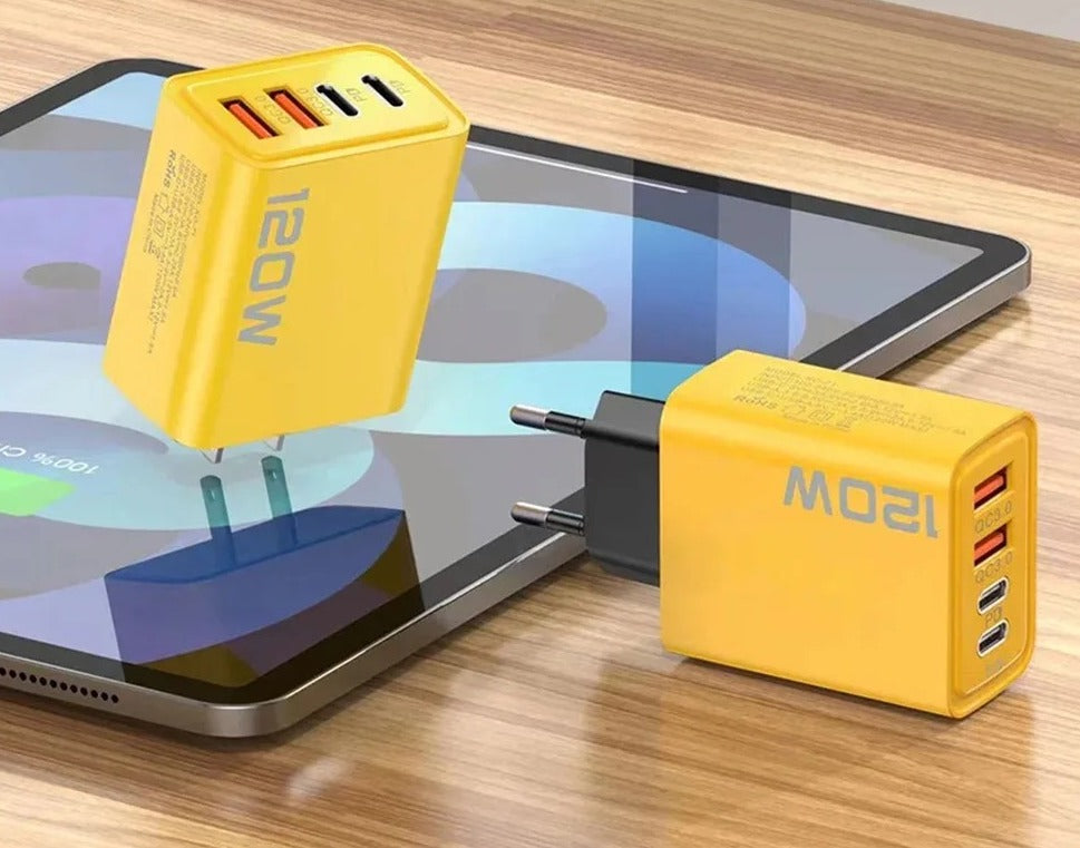 4-Port USB-C PD Fast Charger with Quick Charge 3.0 Adapter EU/US