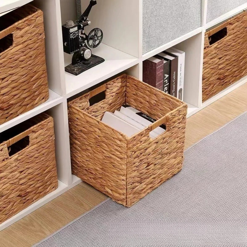 Handwoven Water Hyacinth Square Storage Box