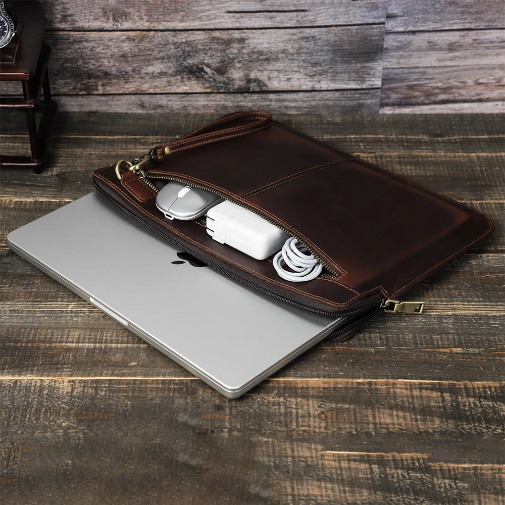 Chestnut Brown Cowhide Sleeve