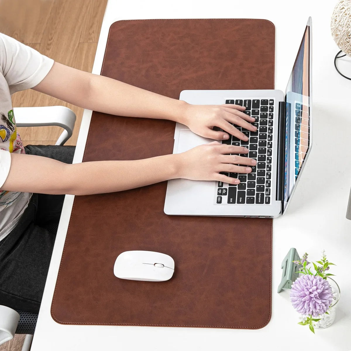 Leather Desk Pad – Waterproof, Non-Slip, and Easy to Clean