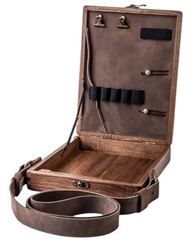 Vintage Multipurpose Wooden Storage Box with Strap