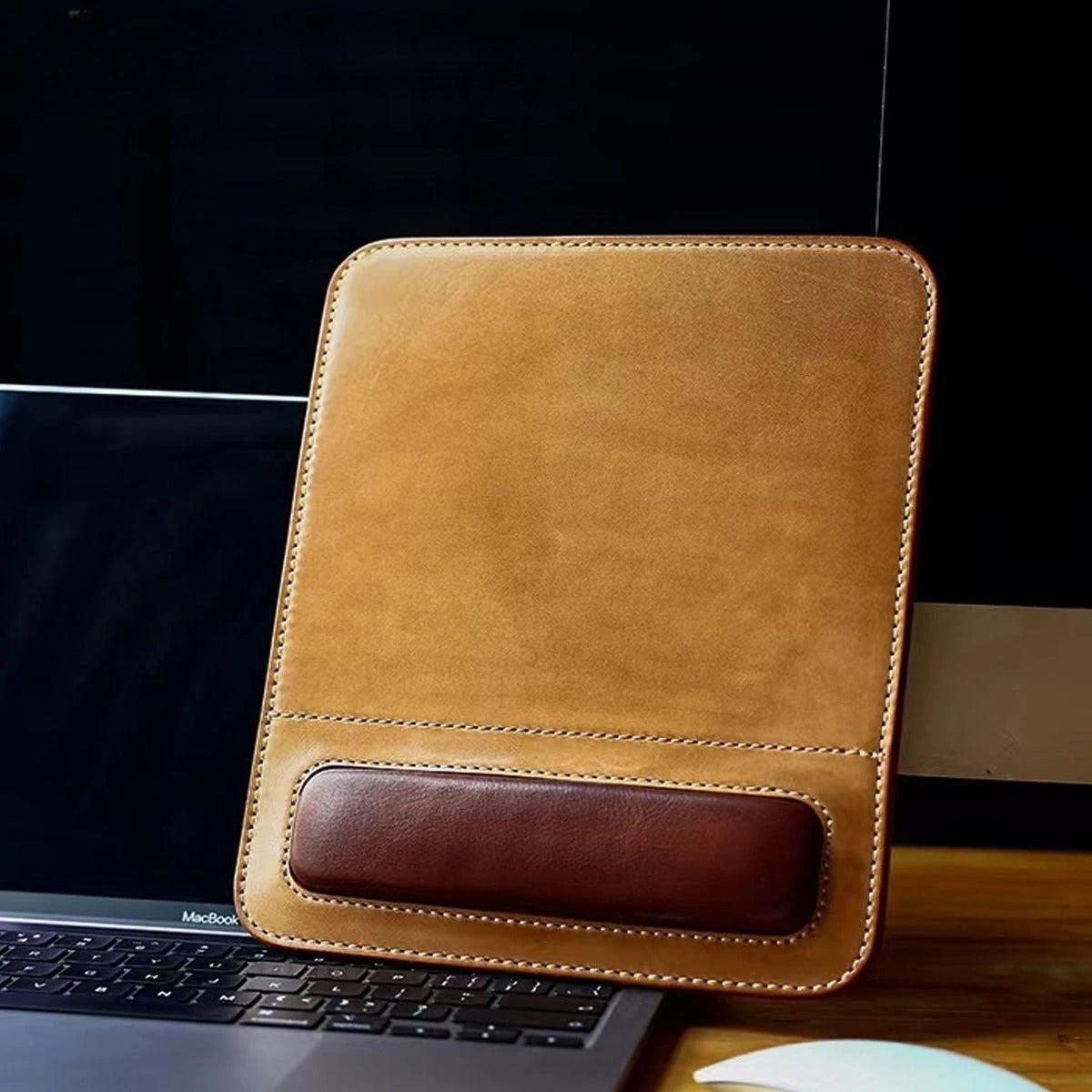 Retro PU Leather Mouse Pad