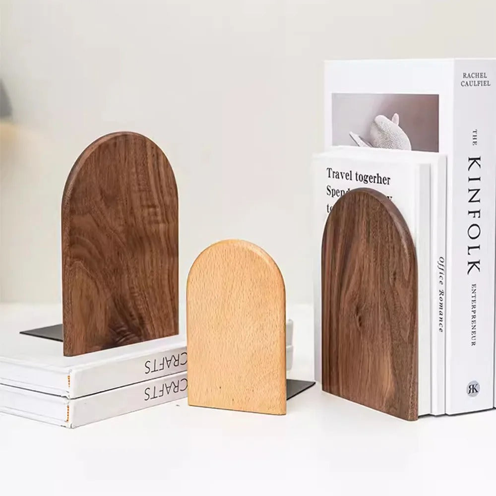 Artisan Natural Wood Bookends