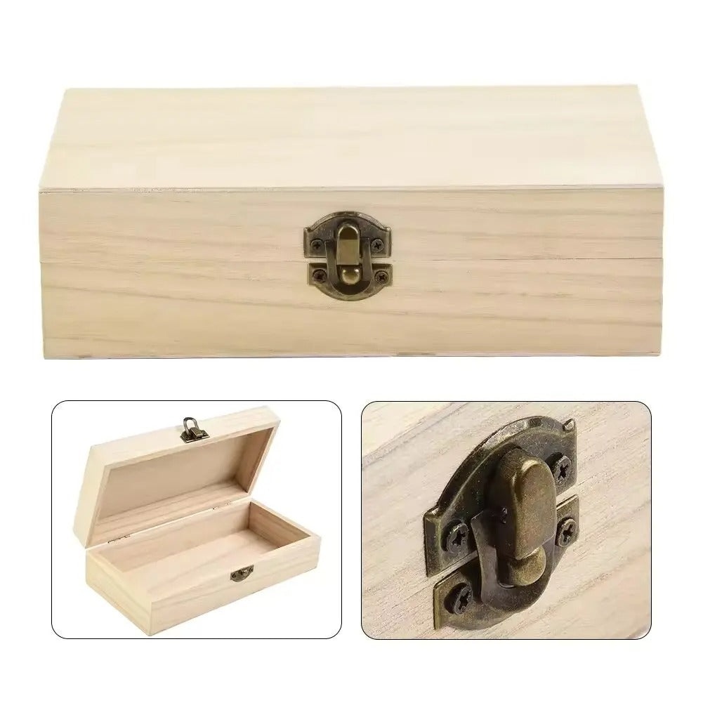 Retro Wooden Clamshell Storage Box – Timeless Elegance for Keepsakes & Decor