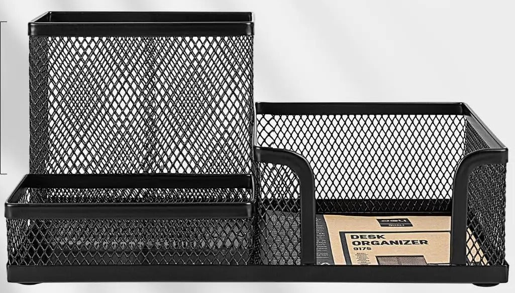 Mesh 3 Compartment Desk Organiser