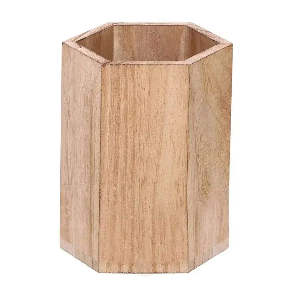 Wooden Desktop Pen Holder