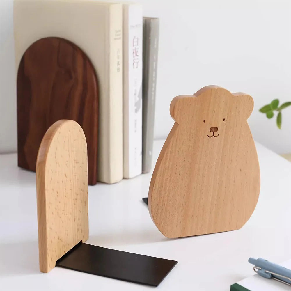 Artisan Natural Wood Bookends