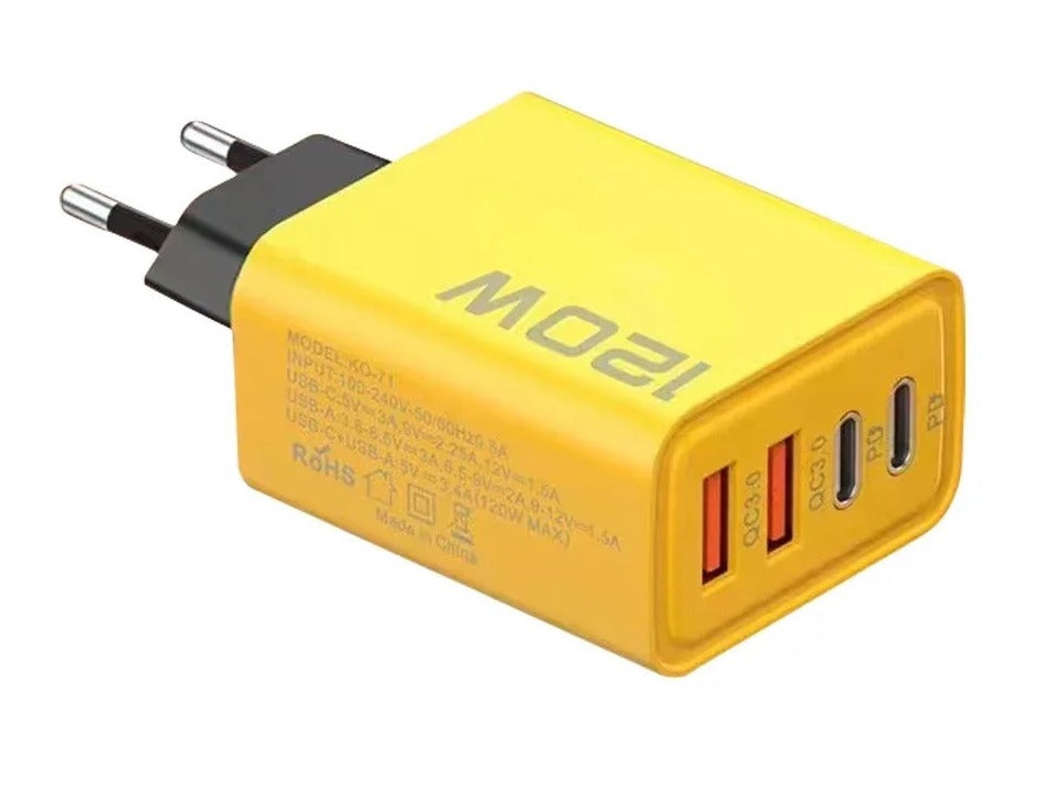 4-Port USB-C PD Fast Charger with Quick Charge 3.0 Adapter EU/US