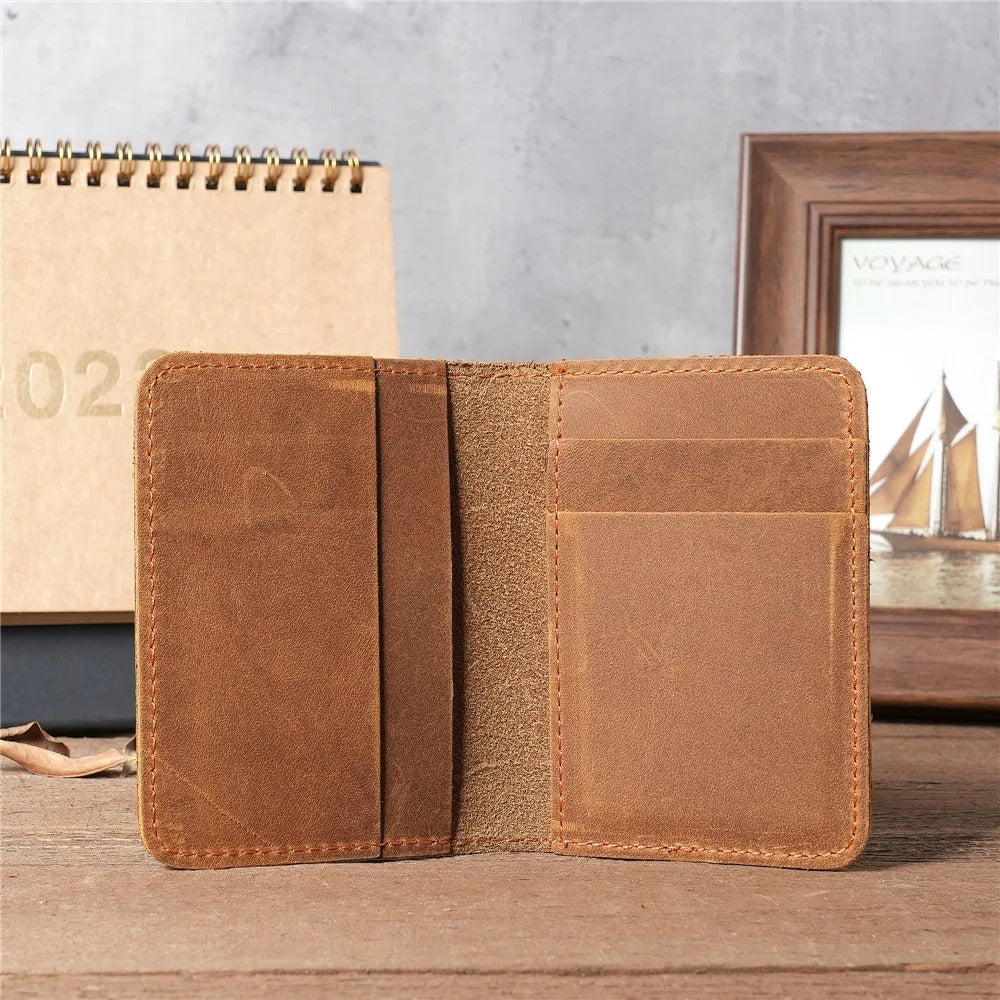 Genuine Leather RFID Credit Card Holder Wallet