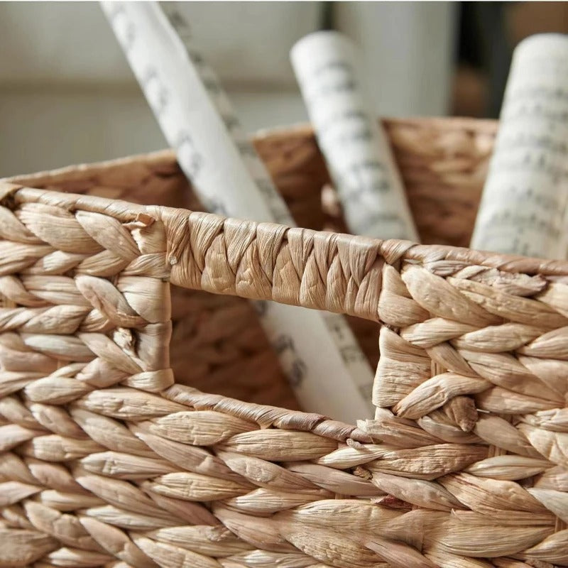 Handwoven Water Hyacinth Square Storage Box