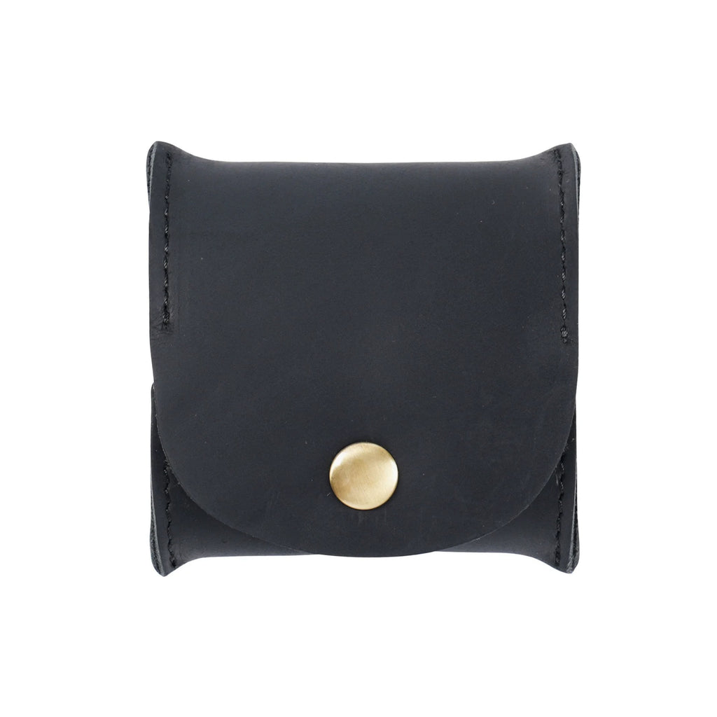 Vintage Leather Snap Wallet – Mini Coin Purse & Key Holder