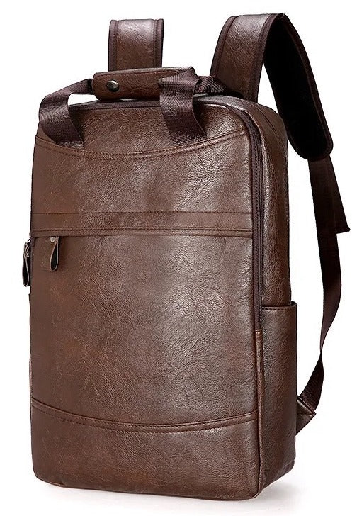 Vintage Waterproof PU Leather Backpack